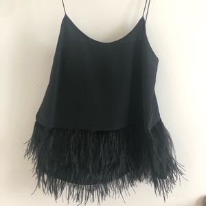Club Monaco faux feather tank